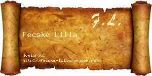 Fecske Lilla névjegykártya