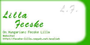 lilla fecske business card